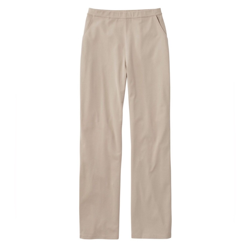 LL Bean Perfect Fit Pants Straight Leg Beige Color Ledge Women’s Size 1X NWOT